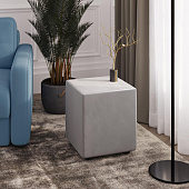 Пуф Стивен (Светло-серый/Холст белый)