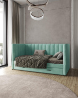 Домани мягкая мебель кровать Нега велюр мятный