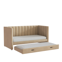 Домани кровать Нега велюр бежевый откр