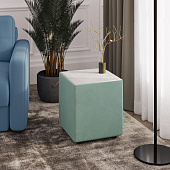 Пуф Стивен (Мятный/Холст белый)