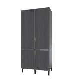 Шкаф 2-х створчатый Толедо ТШ-22 (Графит серый)