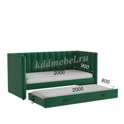 Кровать Нега 0.9 подростковая (Изумруд)