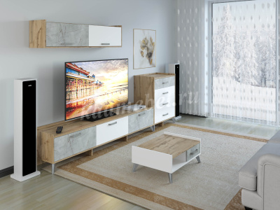 Стол журнальный Микс-1 (Дуб бунратти/Герион)