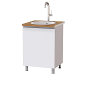 Шкаф нижний мойка П6М кухня Плейона без столешницы (Белый)