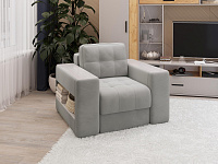 Кресло Доро (Сетло-серый/Холст белый)