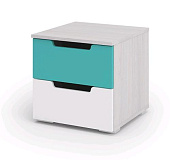 Тумба прикроватная Миа (Дуб анкор/Матовый металлик)