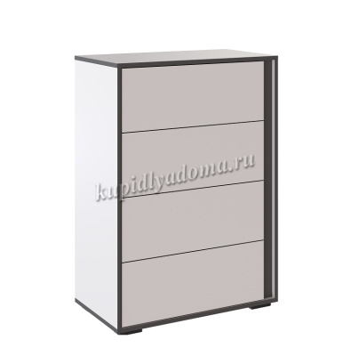 Комод Асцелла (Белый/Графит серый)