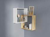 Полка книжная навесная №7 (Белый/Дуб бунратти)