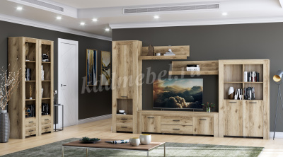 Полка навесная Квадро-38 (Дуб Делано светлый)