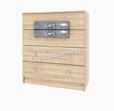 Комод Мадлен (Дуб сонома/Дуб Шале серебро)