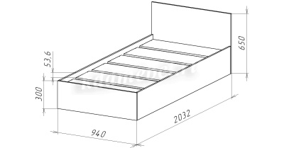 Кровать Ницца НЦ.13 0.9 (Белый)
