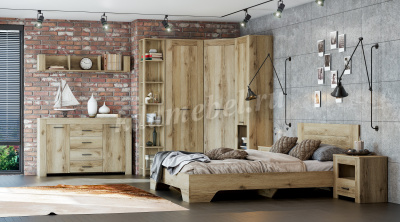 Полка навесная Квадро-38 (Дуб Делано светлый)