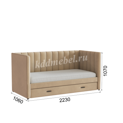 Кровать Нега 0.9 подростковая (Бежевый)