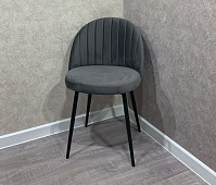 Стул обеденный Честер велюр (Темно-серый california 298/Черный конус)