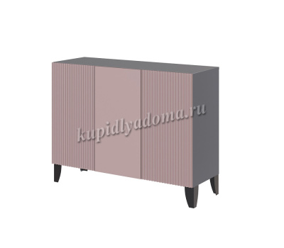 Комод Сириния (Серый графит/Пудра)
