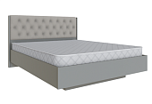 Кровать Мадрид МД-3 1.6 с подъемным механизмом (Камень серый/Ромб светло-серый)
