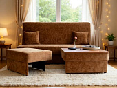 Диван-кровать Гэлакси БД (Киото 06/Коричневый) 