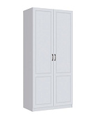 Шкаф 2-х створчатый Апполия (Белый/Белый дуб)