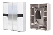Шкаф распашной Сальма 4-х створчатый ШК-024 (Анкор светлый/Белый глянец)