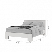 Кровать Хелен 1.4 КР 02 (Шагрень белый)