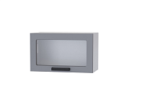 Шкаф верхний со стеклом 6ХС кухня Григгс (Белый/Дуб канадский)