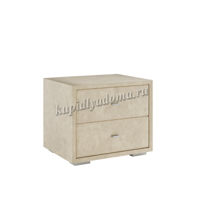 Тумба прикроватная Domani интерьерная стекло (Бежевый)