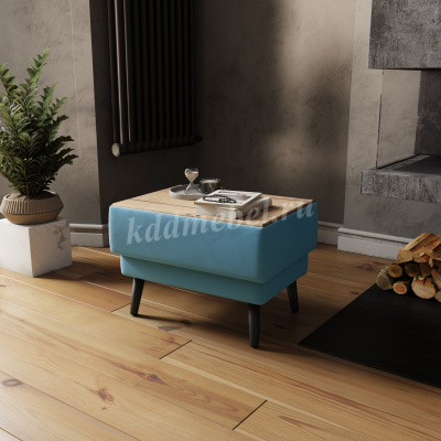 Стол журнальный Майя (Светло-голубой/мдф дуб канадский)