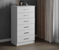 Катрин-4 комод Белый древесные поры Катрин-4 комод Белый древесные поры