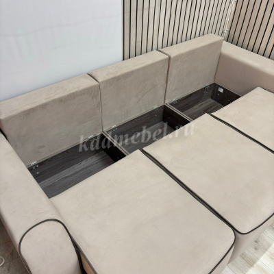 Диван-кровать Бафи-2 БД Комбинация 2 (Романо Мокко/Ньютон Дарк Браун)