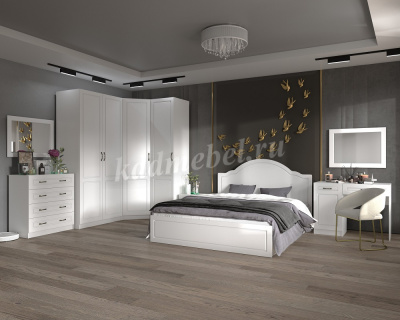 Тумба прикроватная Апполия (Белый/Белый дуб)