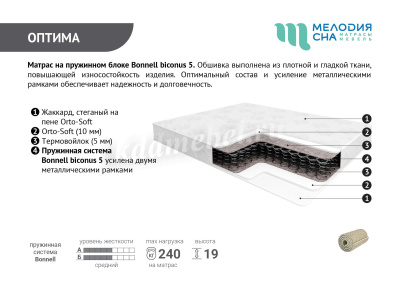 Матрас Оптима 700*2000