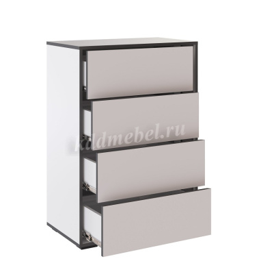 Комод Асцелла (Белый/Графит серый)
