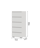 Комод Хелен КМ 03 (Шагрень белый)