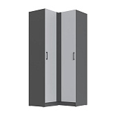 Шкаф угловой Вегас (Графит серый/Камень серый)