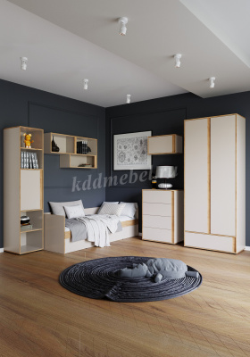 Полка открытая Асцелла (Кашемир/Дуб крафт золотой)