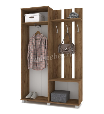 Прихожая Лира с зеркалом (Табачный дуб/Белый)