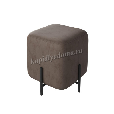 Пуф мягкий Отто (Шоколадный/Черный)