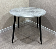 Стол обеденный Поло черный (Мрамор марквина синий)