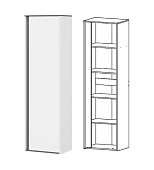 Шкаф Линда-01 (Белый/Графит)