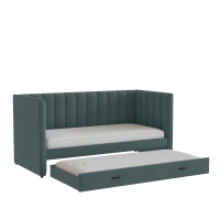 Домани кровать Нега велюр серый откр