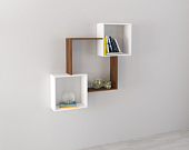 Полка ПН-2 (Орех Донский/ Белый Древесные поры)