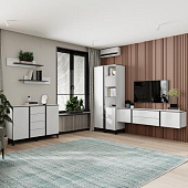 Тумба ТВ Амара без опор (Белый/Серый графит)