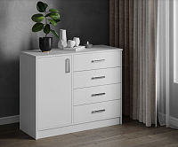 Комод Катрин-6 (Белый древесные поры)