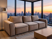 Диван-кровать Бафи-2 БД Комбинация 2 (Романо Мокко/Ньютон Дарк Браун)