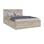 Кровать Вегас 1.4 с подъемным механизмом (Дуб крафт серый/Цемент)