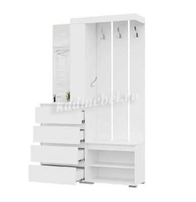 Прихожая Хелен ПР 01 (Шагрень белый)