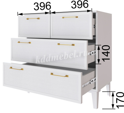 Комод малый Толедо (Белый)