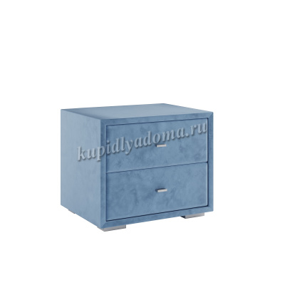 Тумба прикроватная Domani интерьерная стекло (Светло-голубой)
