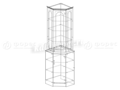 Буфет угловой Вероника (Белый глянец)