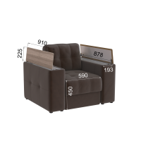 Кресло Наоткрытый_Коричневый